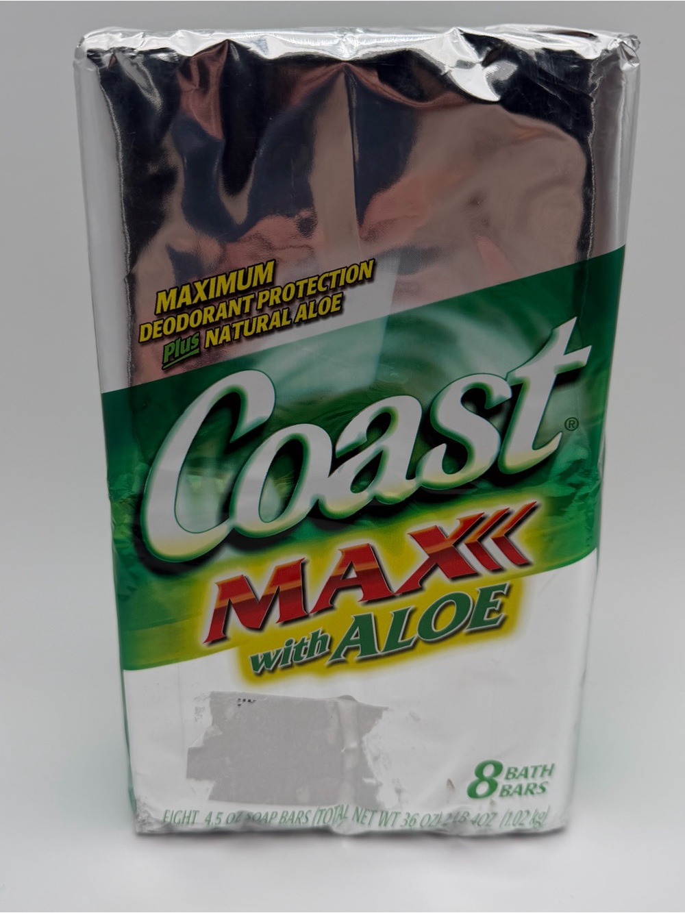 Vintage Coast Max Bar Soap with Aloe 4.5 oz Bars -  8 Bath Bars